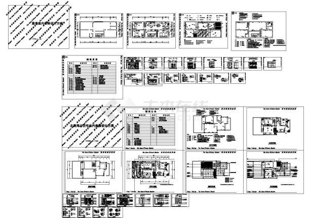 北美海岸住宅室内装修设计建筑施工cad图纸共三十九张